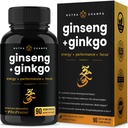 NutraChamps Korean Red Panax Ginseng Capsules 124; Ekstra Kekuatan Ginsenosides untuk Energi, Fokus, Performance, Vitalitas & Imune Dukungan 124; Merah Ginseng Ekstrak Root (90, Premium Emas)