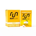 RUN GUM Fruit Energy Chewing Gum 50mg Caffeine Taurine & B-Vitamin Per Piece, 24 Pieces (Paket 12) Sugar Free, Zero Calorie, No Aspartame, dan Gluten Free