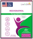 Live To Shine Resveratrol Patch - Transdermal Topical Plant - berbasis Antioksidant Dukungan untuk Penuaan Sehat dan Wellness - 30 Patch untuk Perempuan dan Pria - Amerika Serikat Dibuat