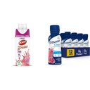 BOOST Breeze Clear Nuttration Drink, 9g Protein, 250 Nutrient- Rich Calories, Wild Berry, 8 quid oz & Ensure Liquid Clear Nutrition Drink, 0g fat, 8g protein, Blueberry Paxeate, 10 Fl Oz