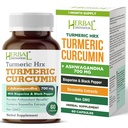 Suplemen Turmeric Hrx- Imune Tambahan, Metabolisme Booster Bersama Suplemen dengan Turmeric Curcumin, Boswellia, Ekstrak Curcuma & Black Pepper - 60 Capsules
