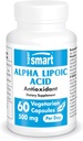 Supersmart - Alpha Lipoic Acid 500mg per Day - High Potency Universal Antioksidant - ALA Supplemen 124; Non-GMO & Gluten Free - 60 Vegetarian Capsules