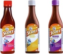Emulsión de Scott 3 Pack Combo - Cod Liver Oil (Tradisional, Cherry, Tropical Fruit Flavors) - 180ml Masing-masing