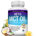Toplux Kemo MCT Oil Capsules - 3000mg Natural Pure Coconut Oil Pills, Sumber Energi, Mudah Digest for Men Women, 90 Softgels, Suplemen