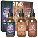 Viking Revolution Beard Oil for Men 3 Pack - Natural Mins Beard Variety Set - Sandalwood, Pine and Cedar, Clary Sage Scents - Beard Conditioning and Moisturizing for a Healthy Beard (3 Pack, 1oz)