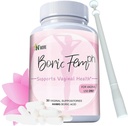 N 'More Boric Acid Vaginal Suppotory - 100% Pure Made in USA - Boricfum Dukung Kesehatan Vaginal (Satu) (30 Serving, Boricfum with Applicator)