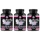 Suplemen Rambut Marah 10 ribu mcg Biotin + Keratin, Tumbuh + Hydrate Rambut, Strengthen Thicken Nails, Clear & Nfeated Skin - Bantuan Menjinakkan Rambut, (3- Botol)