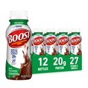Protein Tinggi BOOST Siap Minum Balanced Nutrisi Minum, Coklat Kaya, 8 FL OZ (Paket 12)