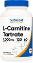 Nutricost L- Carnitine Tartrat 1000mg, 120 Capsules - 500mg Per Capsule (60 Pelayan)