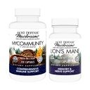Pelindung Host MyCommunity Capsules, 120 Count & Lion 's Mane Capsules, 30 Count - Dukung Kesehatan Ammune dengan 17 Spesies Mushroom Blend - Dukung Kesehatan Otak, Memory & Focus *