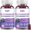 Catfit Glucosamin Chondroitin Gummies, Ekstra Kekuatan Dukungan Kesehatan Gabungan dengan MSM & Elderberry, Suplemen Dukungan Ammune Antioksidant untuk Pria & Perempuan (2 Pack)