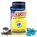 iSatori Energize Caffeine Pill - Fast Acting All-Day Energy Suplement with Time Rilis Caffeine & Natural Nootropic Support - No Jitters or Crasters - Energy Vitamin for Men and Women - (84 Tablets)
