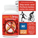 SPORTLEGS Fast Fitness Boost Pre Workout for Men and Women, Lactic Acid Suplement, Sports Endurance Fuel, Suplemen Endurance for Runners - NSF Sertifikasi untuk Sport, 120- Capsule Bottle, Paket 1