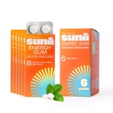 Sunii - Gum Energi - New Quick Boost Energy & Focus - 50mg Caffeine Gum -Vitamin B6 & B12, Taurine, Vegan, No Sugar, Zero Calorie, Fresh Mint - Lebih cepat dari Chews, Minuman, Gels (48pcs)
