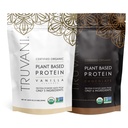 Truvani Plant Based Protein Powder - USDA Certified Organik, Vegan, Non- GMO, Dairy Free, Soy Free, & Gluten Free - 2 Packs of 20 Servilings Each (Chocolate & vanilla)