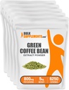 BulkSuppliments.com Green Coffee Bean Extract Powder - Green Coffee Bean Suplemen Green Coffee Bean - Dukungan Gluten Free, 800mg per Serving, 5kg (Paket 5 kg) (Paket 5)