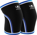Mava Sports Knee Sleeves Weightlift Men & Women, 7mm Neoprene Kneeves for Women and Men, Ideal for Cross Training WOD, Squats, Powerlifting