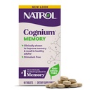 Natrol Cognium Memory, Suplemen Kesehatan Otak untuk Orang Dewasa, Tambahan Dietary untuk Kesehatan Otak dan Secara klinis Berbentuk Untuk Memory Dan Mengingat Dalam Dewasa Sehat, 60 Tablet, Sampai Supply 30 Hari