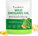 Minyak Oregano Softgeels, 120 Count Oregano Oil Suplemen Capsules, 2 di 1 6000mg Oil Oregano dengan Minyak Benih Hitam 200mg, Ekstrak Olano Organik, Non-GMO, Gluten Bebas
