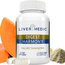 Digest Harmony Maximum Digetical Enzymes Glusitivitas Lipase, Protease, Cellulase, Aloe Vera untuk kandung kemih, Pelepasan dan Dissules Digepsi - 60 Capsules