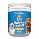 Pet Wellbeing Epic Jamur Chewies for Dogs - Dukungan Imune, Kesehatan Kognitive, Adaptogenic Stress Dukungan dengan Reishi, Chaga, Jamur Functional Singa - Veterinarian- Formumented 90 Soft Chews