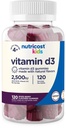 Nutricost Kid Vitamin D3 Gummies 2.500 IU (62.5mcg), 120 Gummies - Campuran Berry Flavored