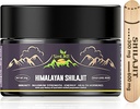 Shilajit Pure Himalaya Organik - Emas Tingkat Shilajit Resin Dengan Organik Ayurvedic Herbs Dalam Potensi Tinggi untuk Energi, Kekuatan & Kebal, 30 Grams