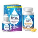 TheraTears 1200mg Omega 3 Supplemen untuk Nutition Eye, dan VIT E, 90 Count Eye Drops for Dry Eyes, Twin Pack, 30mL 1 FI oz Setiap (Packaging May Vary)