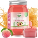 ACEYO (18 OZ) Irish Moss Gel Organic Raw Vegan Peach Flavor 102 Vitamin dan Minestray Wild Harowed Non-GMO Defense Booster Digetsy Support