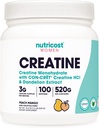 Nutricost Creatine Monohydrate Powder for Women, Micronized, Peach Mango, 100 Servings - Vegetarian, Non- GMO, Gluten Free