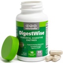 Ezim DigestWise - 10 Enzymes Vegan yang kuat untuk menyokong Diffoling, Gas, Bloating & Constipation Relief - Keto Friend- Lab Tested - 90 Capsules (1)