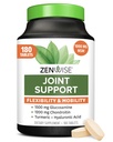 Suplemen Dukungan Gabungan Kesehatan Zenwise dengan Glucosamin Chondroitin MSM, Curcumin & Sulstation - Kesehatan Gabungan bagi Perempuan & Pria - Mobility & Flexibility Dukungan bagi Knee, Kartilage & Bone - 180 Cacah