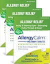 Boiron AllergyCalm Tablet 180 Relief from Allergies and Hay Fever Sympitics of Sneezing, Runny Nose, and Itchy Eyes or Throat, Allergy Calm Tab (Forgeny RhinAllergy) (Pack of 3 60ct Box)