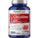 NusaPure L-Citrulline 2.400mg 200 tablet Vegetarian (Non- GMO, Gluten Free, 100-Day Supply, Bioperine)