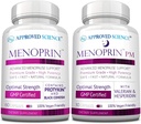 Approved Science Menoprin - Dukungan Menopause - Protykin, Black Cohosh - 1 Bottle Menoprin Day + 1 Bottle Menoprin PM - Vegan