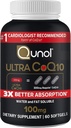 Quhol Ultra CoQ10 100mg 3X Better Absorpsi Patented Water and Fat Soluble Natural Suplement Form Coenzim Q10 Antioksidant for Heart Health Packs Softgels, 120 Count