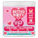 Lebih baik Booty Glute Scoop, Creatine for Women Creatine + L 'Glutamine Amino Acid, Perfect Drink Mix Suplemen, Unflamited (300 Grams, 30 Servis)