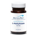 MethylPro L-Methylfolat 2.5 mg - Mendukung Mindset Sehat - Aktif Mengatasi Dukungan Metilasi & Reaksi Biokimia - Sangat Biovable - Pengisian Fleksibel - 30 Kapsul