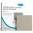 Dimora Upgrade Silver Calcium Alginate Wound Dressing-Antibakteri Non Stick Gaaze, Sangat Absorbent Sterile Bandage Pads, 4 "x 4" Patches 5 Packs