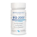 Riset Biotika B12-2000 Vitamin B12 2000 mcg, B6, Folate- B12 Sublingual Lozenges, Methylation Dukungan, Potensi Tinggi, Sangat Absorbable, Natural, Berry Flavor, Dissolve Easy-60 Count
