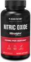 Jacked Factory Essentials Nitric Oxide Booster - Patented Bonded L- Arginine Siblicle 1500mg Pra Workout untuk Perkembangan Muscle, Pumps, Vascularitas dan Energi - 90 Veggie Pil