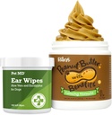 Pet MD Dog Ear Cleaner Wipes + Riley 's Calming Peanut Butter for Dogs