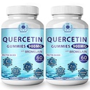 (2 Kemas) Quercetin Gummies - Quercetin dengan Bromelain Vitamin C + Zinc Vitamin D3 - Quercetin 900mg Suplemen - Quercetin untuk Anak-anak dan Dewasa (2)