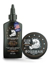 Bossman Jelly Beard Oil for Men & Beard Balm for Men Combo - Softens, Tames Moisturizes & Conditions - Stagecoach Scent - Natural Ingreations & Made in USA