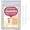 Ukuran 0 Capsules Gelatin Kosong dengan 2 Sendok Mikro - 100 Cacah Kapsul Kosong - Gel Pill Capsules untuk Suplemen Powders