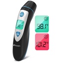 Termometer Depan untuk Orang Dewasa dan Anak-Anak dengan Fungsi Telinga (Akrasi Superior, Cepat & Mudah Untuk Gunakan dengan Demam Warna Alarm dan 20 Memori, Cepat 1-detik Temperatur Termometer