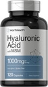 Horbäach Hyaluronic Acid with MSM 124; 1000 mg 124; 120 Capsules 14; Non-GMO dan Gluten Free Suppplemen 124; Bioavailable Formula