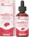 Vitamin B12 5000 mcg Cairan Organik Drops: Energi & Support-Vegan Free, Non- GMO, Sugar Free 2 Fl Oz