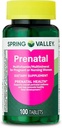 Spring Valley Prenatal Multivitamin / Multimineral untuk Pregnant and Nursing Women Dieter Tablet, 100 Count - New Look