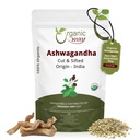Jalan Organik Ashwagandha Root Cut & Sifted (Withania Somnifera) - Organic & Kosher Certified 124; Vegan, Non GMO & Glten Free 124; USDA Certified 144; Origin - India (1 / 2LBS / 8Oz.)